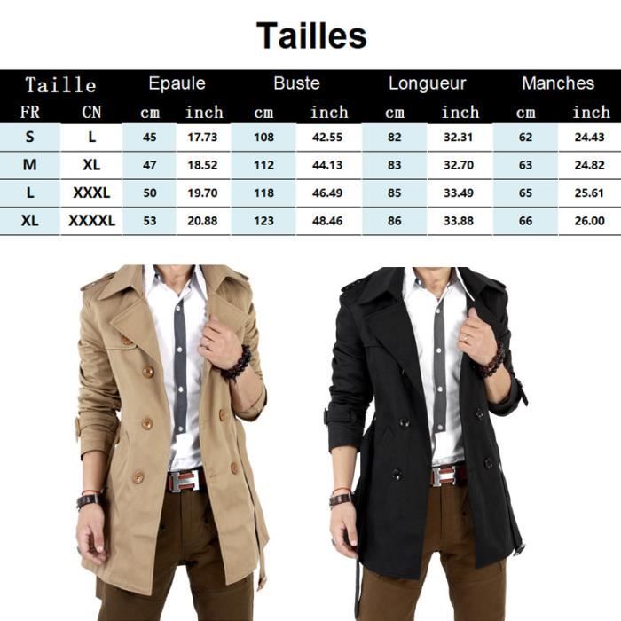 Trench homme mi long 2025
