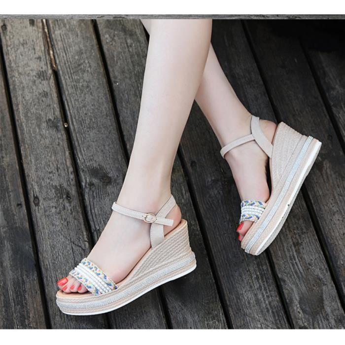 Espadrille compensée femme pas cher sale