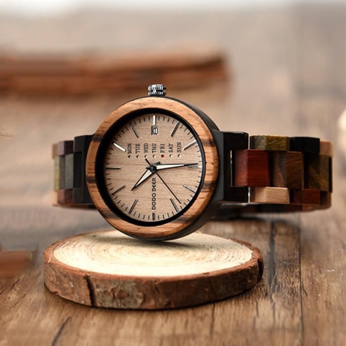 Montre femme en bois best sale