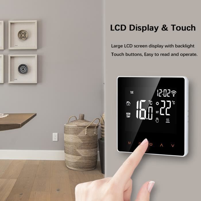 Thermostat Intelligent 16A pour Chauffage par Le Sol Écran Tactile LCD avec Capteur - Chine Thermostat de température, thermostat intelligent WiFi Thermostat Intelligent 16A pour Chauffage par Le Sol Écran Tactile LCD avec Capteur - Chine Thermostat de température, thermostat intelligent WiFi