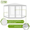 Izrielar Tente avec moustiquaire Camping aux UV pour tonnelle de jardin d'extérieur résistante 2x2x2m blanc TENTE DE CAMPING-2