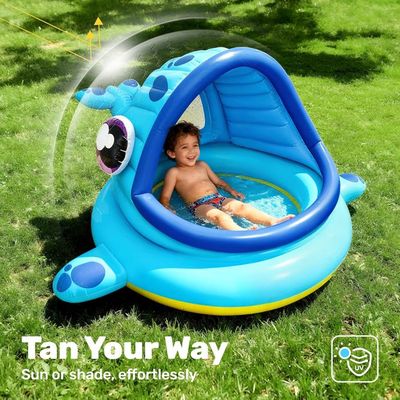 Piscine Gonflable Pataugeoire Ronde Arc en Ciel 3 Boudins 70 X 24 cm