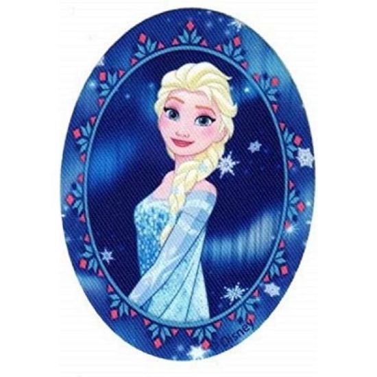 636 Les Colis Noirs LCN Ecusson Thermocollant Disney La Reine des Neiges 2 Elsa Face Frozen II Mode Textile Tissus