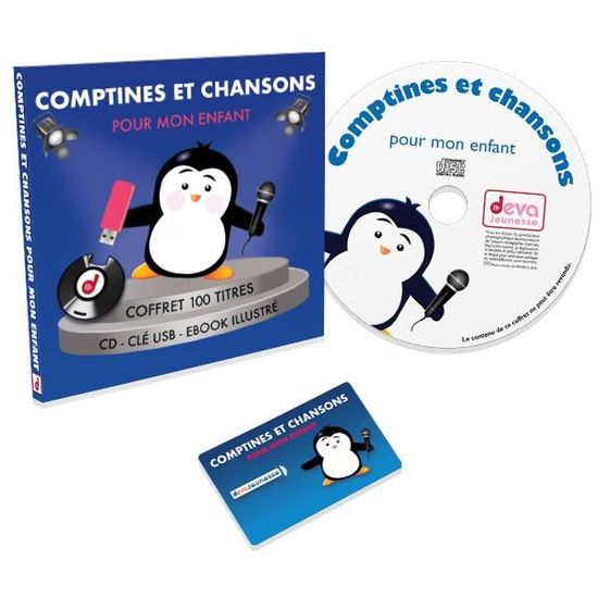 Comptines Et Chansons Pour Mon Enfant Coffret 100 Titres Cd Usb Mp3 Livret Cdiscount