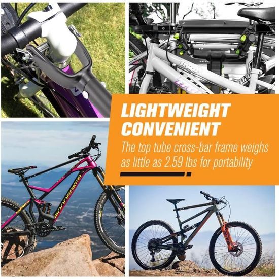 Support De Cadre FINEW Pour Porte-Vélos - Universel 32cm, Verrouillable, Pour Tubes En U 2.5-3cm, Montage Sans Outil