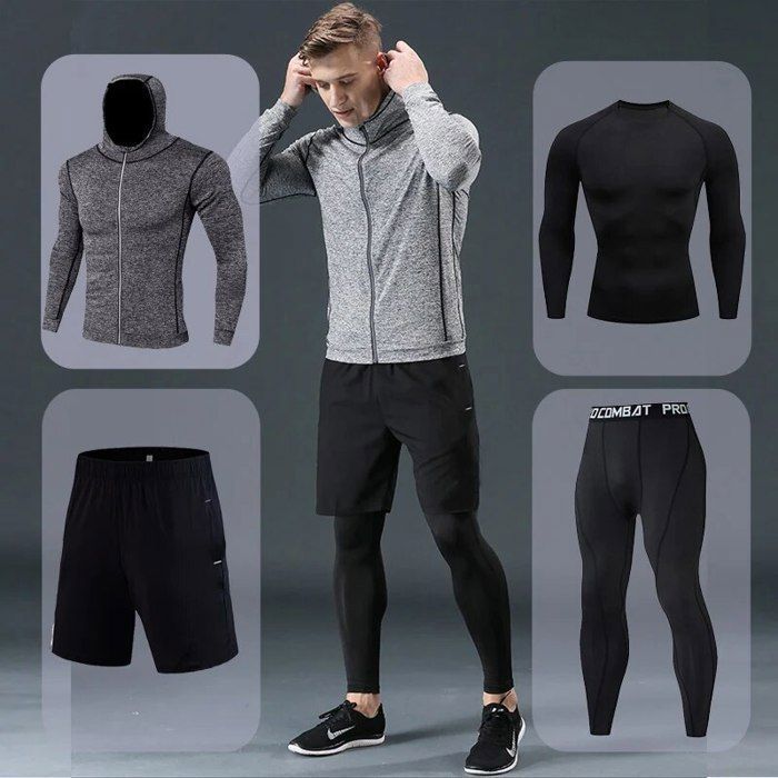 Ensemble Compression Cody Lundin - Haut Manches Longues + Pantalon - Polyester/Élasthanne - Séchage Rapide