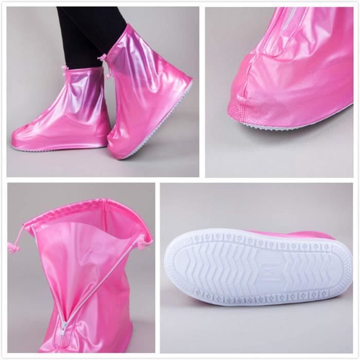 WKRTDY Protège-Chaussures Étanches en Silicone pour Homme et Femme,  Réutilisables, Légers et Antidérapants, Pour les Jours de Pluie, Couvre- Chaussures Imperméables : : Mode