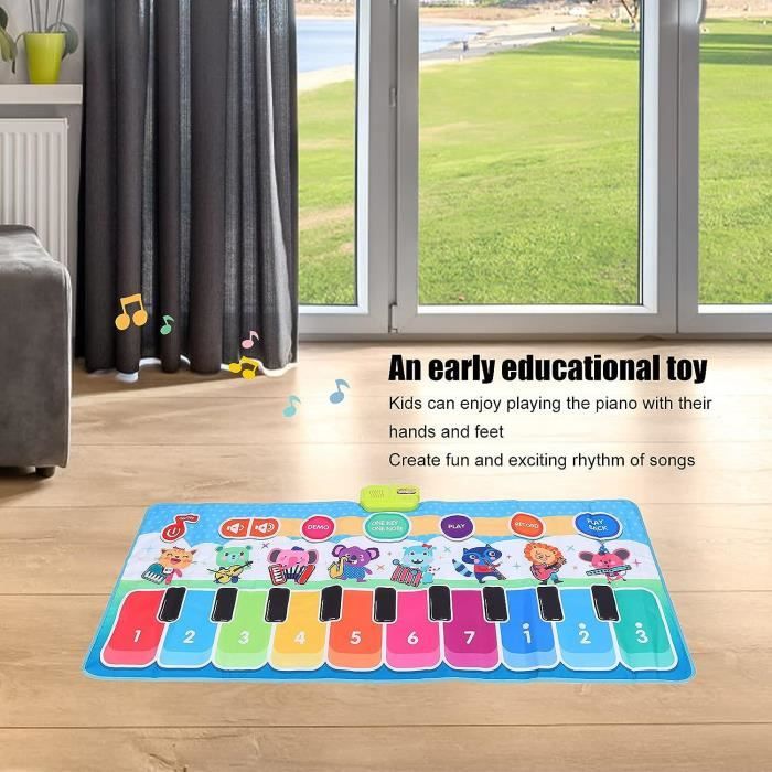 Tapis De Piano De Sol Pour Enfants, Antidérapant Doux 10 Touches