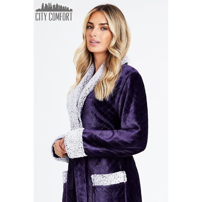 M Robe de Chambre Femme Peignoir Femme Polaire Taille Adulte Fille Ado 800 Cdiscount Maison