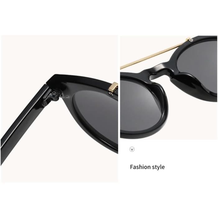 Lunettes De Soleil Rétro Petites RRNTTTM - UV400, Monture Polycarbonate, Verres Miroir/dégradé, Unisexe - 14