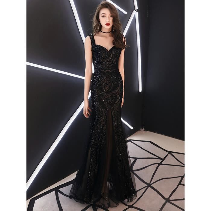 Black S licou noir h te robes de soir e robes femme 2019 mode