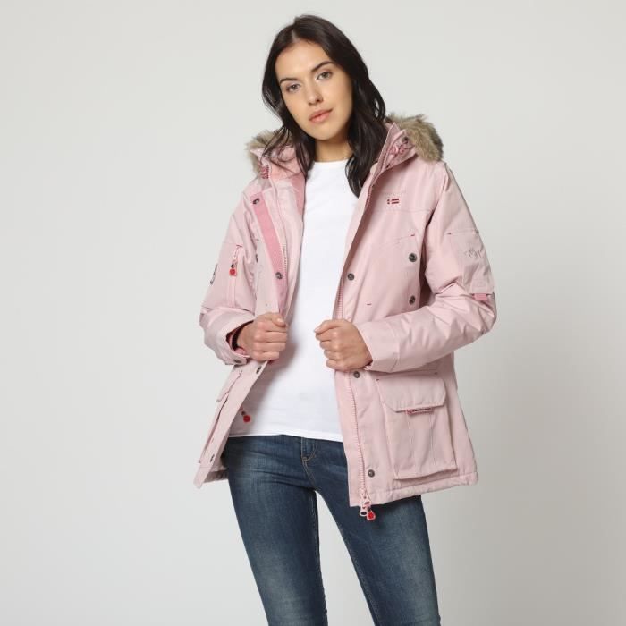 Parka rose online poudré femme