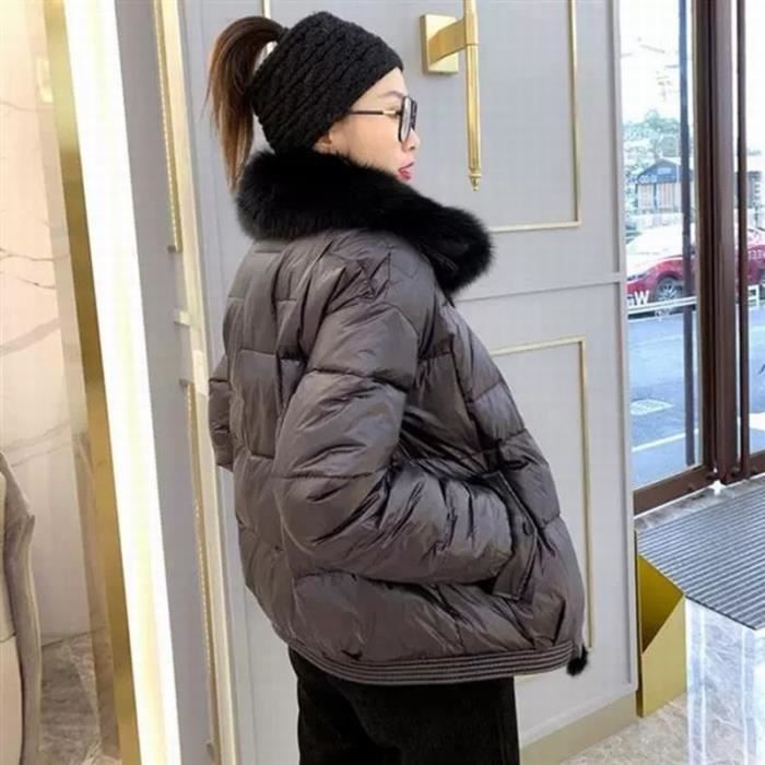 Doudoune femme ECELEN Manteau en Fausse Fourrure Chaud et