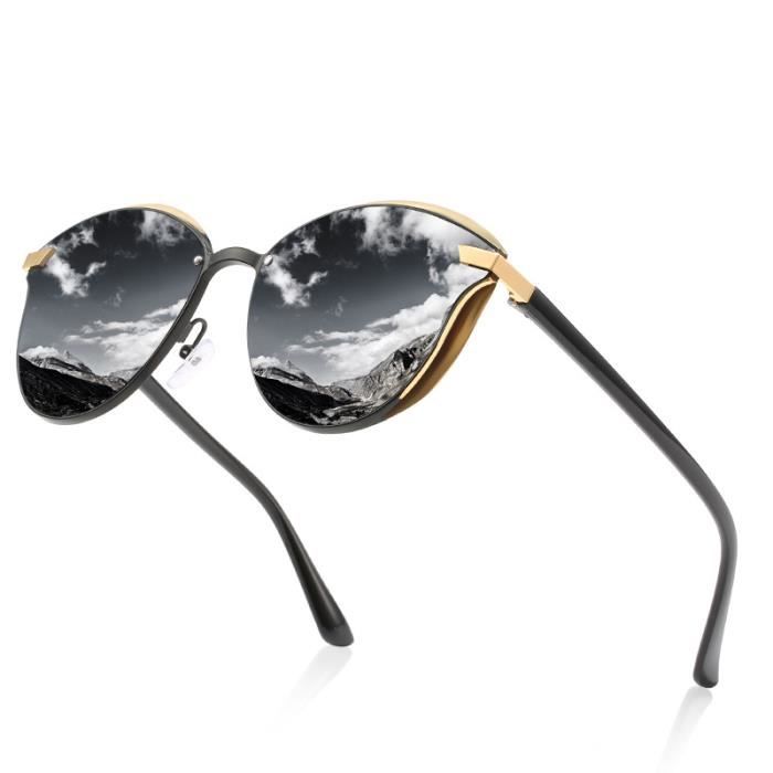 LVIOE 2P Lunettes de soleil pour femme Protection UV avec verres