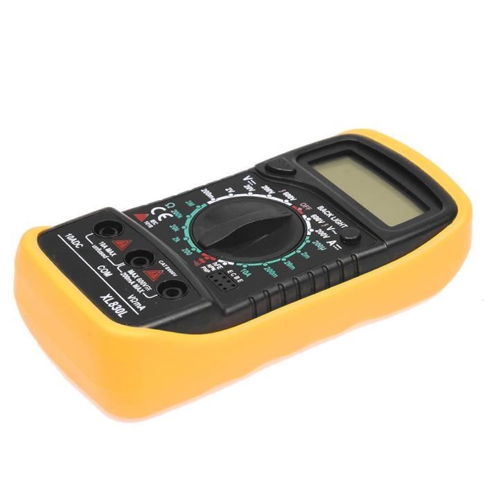 Multimètre numérique TRIXES - Voltmètre ampèremètre CA CC ohmmètre - 19  gammes - Cdiscount Bricolage