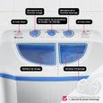 TECTAKE Mini machine à laver et à essorer jusqu’à 45 kg - Lave-linge Compact - Bleu/Blanc-3