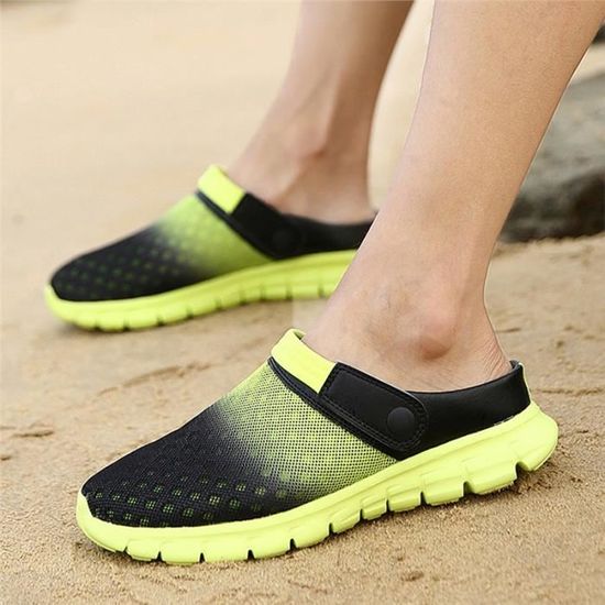 Unisexe Chaussures Sabots Respirant Fermé Chaussures de Jardin D'Été Amants Pantoufles Plage Sandales Hommes Femmes Piscine Sandales Chaussons