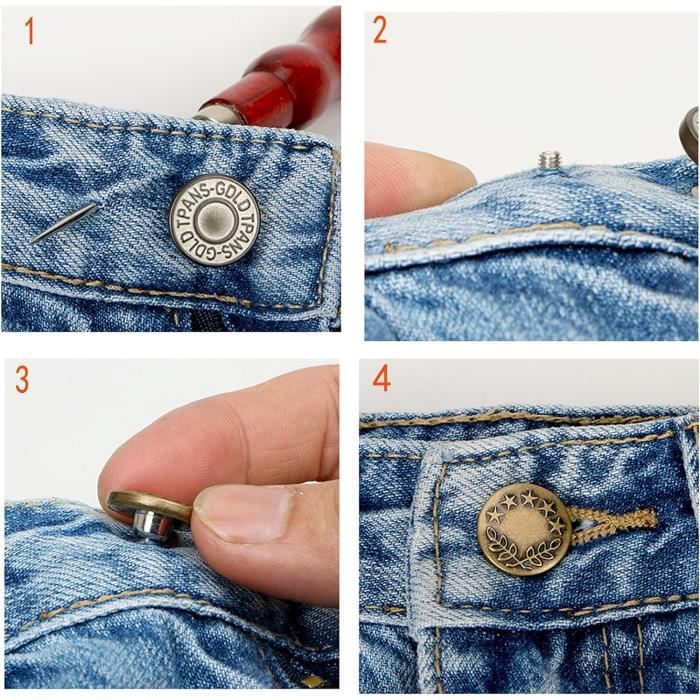 Sans Couture Bouton Pantalon Jean Boutons De Jeans Sans Couture Instantan s De Remplacement Des Boutons De Jeans Boutons De R H6430