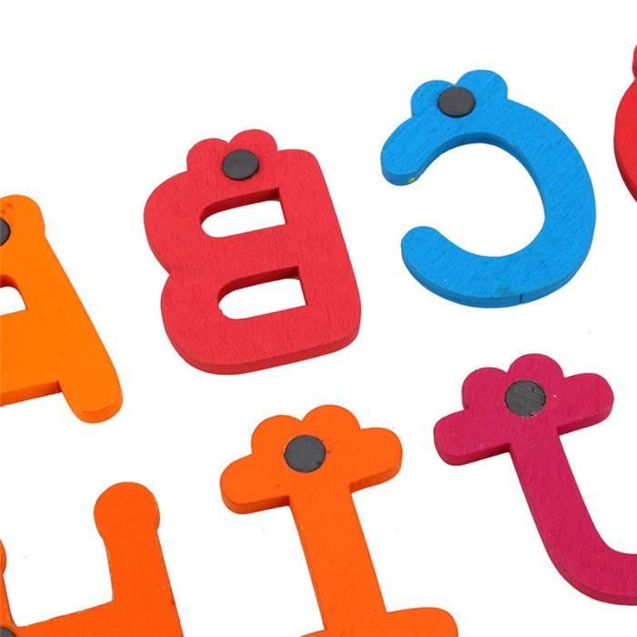 26pcs Lettre Alphabet Frigo Réfrigérateur en Bois Aimant Magnet Magnétique  éducation d'Enfant Jouet - Cdiscount Maison