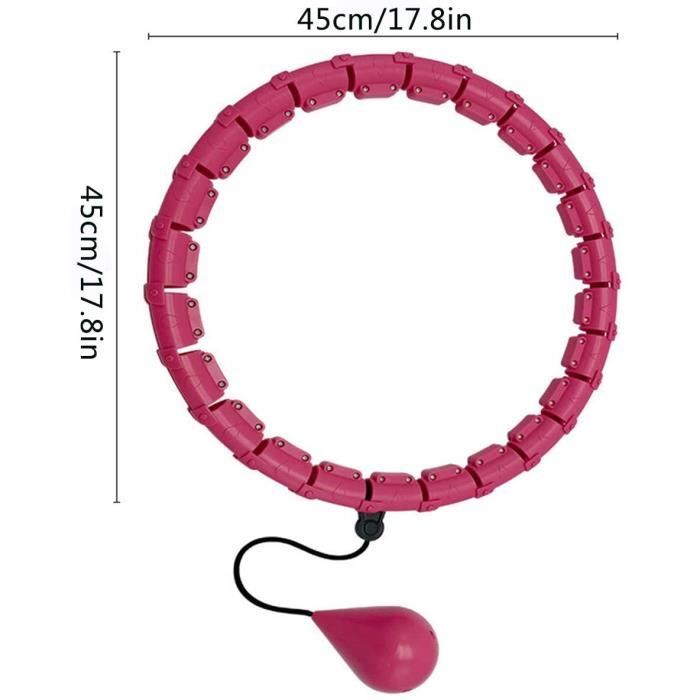 Cerceau Hula Hoop Intelligent 24 Pièces - Smart Hoop Minceur Avec Massage 360° - Réglable Pour Adultes Et Enfants