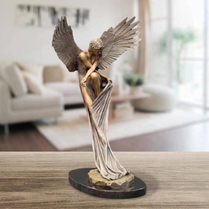 Sculpture commémorative de statue d'ange pour l'extérieur, le jardin, les  cadeaux de pendaison de crémaillère - Cdiscount Maison