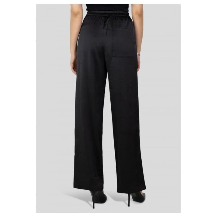 Pantalon large habill Noir Femme Noir Cdiscount Pr t Porter