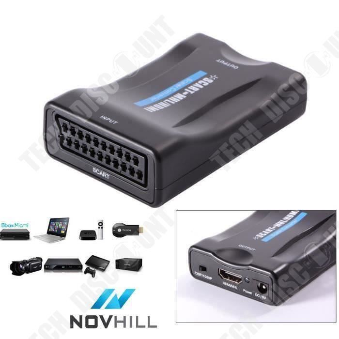 Convertisseur Péritel-HDMI - Adaptateur Scart vers HDMI 1080P HD -  Cdiscount Informatique