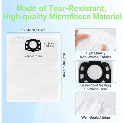 Kit 15 Sacs Filtres pour aspirateur Karcher WD4 WD4 WD6