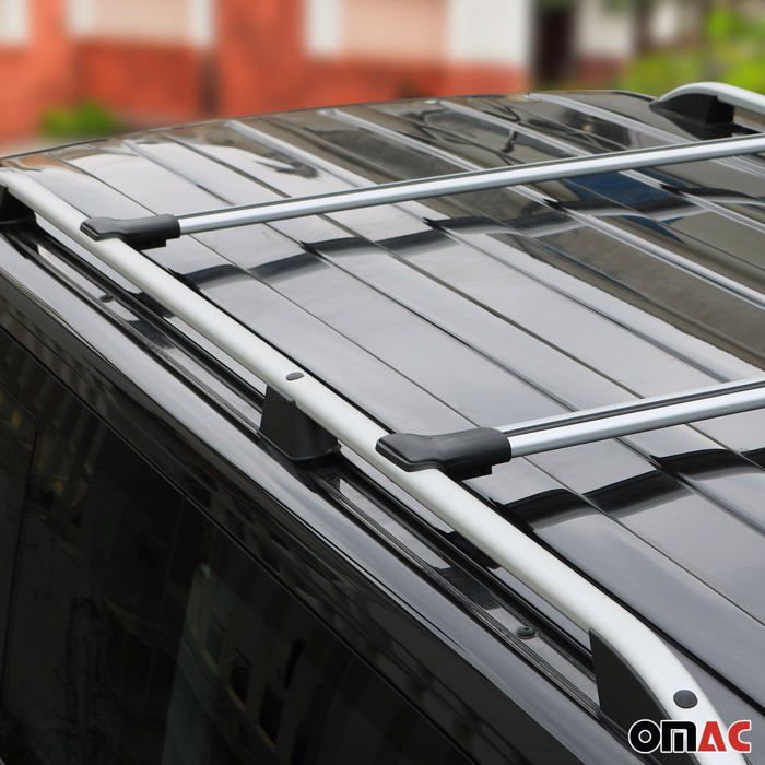 Barres De Toit Courtes Et Rails Latéraux Pour VW T5 2003-2015 - Omtec - Argenté - Neuf