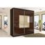 Justhome Beauty 2 Armoire 218 200 60 Couleur Wenge Chataigne