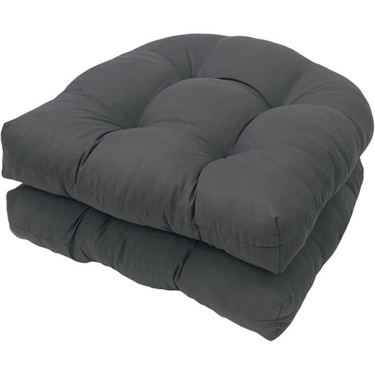 Coussin De Chaise Rond Ø35x8cm Marron - Assise Confortable Intérieur Extérieur Avec Sangles