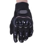 FOLUR LYT® Paire Noir Gants Doigt Complet Protection Moto Vélo Sport pour Homme M