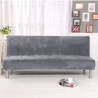 ZISONIX Housse de Canapé-lit - Couleur Solide Gris - Élastique - Taille 180-210cm