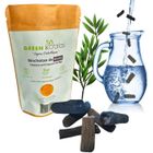 GREEN KOALAS BINCHOTAN de KISHU charbon actif purificateur eau (75-80 g en morceaux) Filtre naturel pour Carafe Gourde Ecologique et Economique