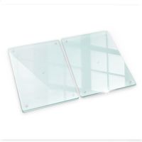 Planche a decouper en verre trempe verre transparent, un paquet de 2, résistante aux rayures Tulup 2x40x52 cm