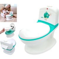 Pot Bebe Toilette WC Réaliste Bruit Rinçage Chasse d'eau, Apprentissage Propreté Enfants Garçon et Fille, Stable, Confortable