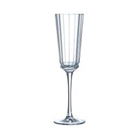 6 flûtes à champagne 17cl Macassar - Cristal d'Arques - Kwarx au design vintage 233 Transparent