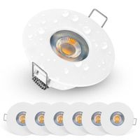 Emos Exclusive Spot LED Encastré IP44 3000K - Lampe Plafond pour ampoules LED 6 Spots
