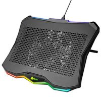 KLIM Rainbow + Refroidisseur PC portable - 11" à 17" + Éclairage RGB + Support ordinateur portable gaming + Ventilateur USB