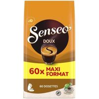 LOT DE 4 - SENSEO - Doux Café dosettes Compatibles Senseo - paquet de 60 dosettes