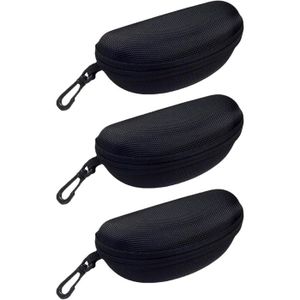 Lot De 4 Étuis à Lunettes Rigides - Protection Lunettes De Soleil, De Vue - Cuir Métallique - 15,7 Cm - Couleurs Variées