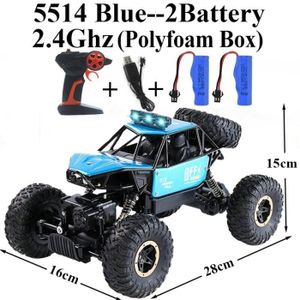 VEHICULE RADIOCOMMANDE 5514-Bleu-Kit-2 - Nouveauté 4WD Rock Crawler hors 