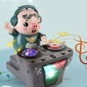 MICRO - KARAOKÉ ENFANT Jouet Cochon Balançant DJ, Jouet Cochon Dansant avec Musique Électrique DJ, Jouets Musicaux pour Bébé Cochon, Jouets Lumineux