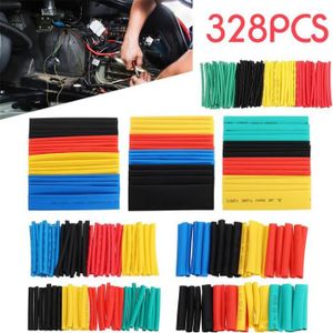 1M 10MM SODIAL Tube thermoretractable noir Enveloppe de tube de gaine thermoretractable pour cable//fil electrique de voiture
