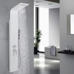 Panneau De Douche Led Avec Deux Douche Cascade Colonne De Douche Avec Lcd Systeme De Douche 5 Position De Douche Acier Inoxy Achat Vente Colonne De Douche Panneau De Douche Led Avec