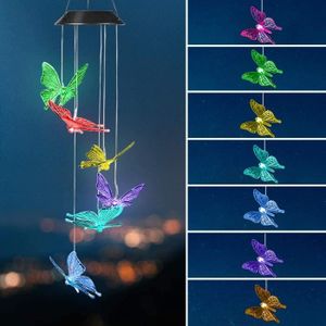 Carillon éolien à LED solaire en forme de papillon - décoration pour  jardin, fenêtre et cour - Cdiscount Jardin