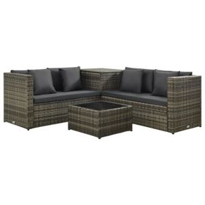 salon de jardin chillvert salerno en resine 1 canape 2 fauteuils table marron cdiscount jardin