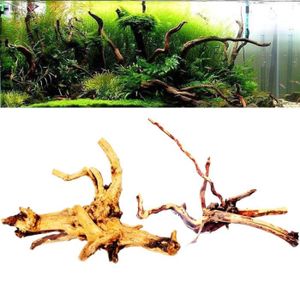Tronc naturel de racine de bois d'aquarium, bois flotté, ornements précieux  de poisson, décoration d