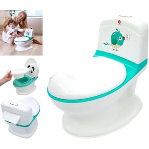 POT Pot Bebe Toilette WC Réaliste Bruit Rinçage Chasse d'eau, Apprentissage Propreté Enfants Garçon et Fille, Stable, Confortable