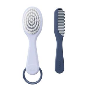 Brosse Cheveux Bebe, Léger confortable confortable doux cheveux naturels de  chèvre bébé tête de nourrisson massage peigne de toilettage avec manche en